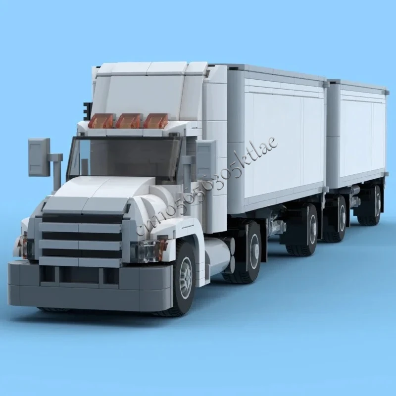 765 قطعة MOC مدينة الهندسة 4x2 فيديكس Freightliner نماذج من الشاحنات التكنولوجيا الأفكار الإبداعية لعب اطفال التجمع لغز هدية عيد ميلاد #3