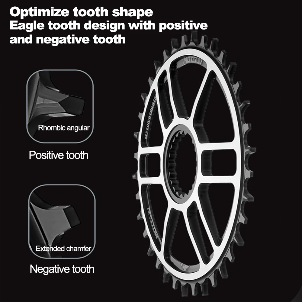 MOTSUV anillos de cadena 12s, manivela de montaje directo para SHIMANO, FC-M9100, FC-M8100, FC-M7100, CRM75, 30T/32T/34T/36T/38T/40T