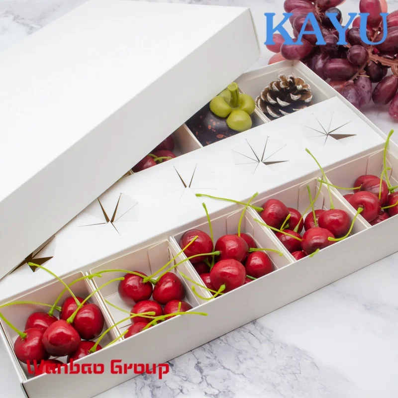 Custom  Flavor Packaging Afternoon Tea Hen Party Custom Tart Waffle Brownie Pastry Takeaway Box Fruit Food Snack Party Paper Tre