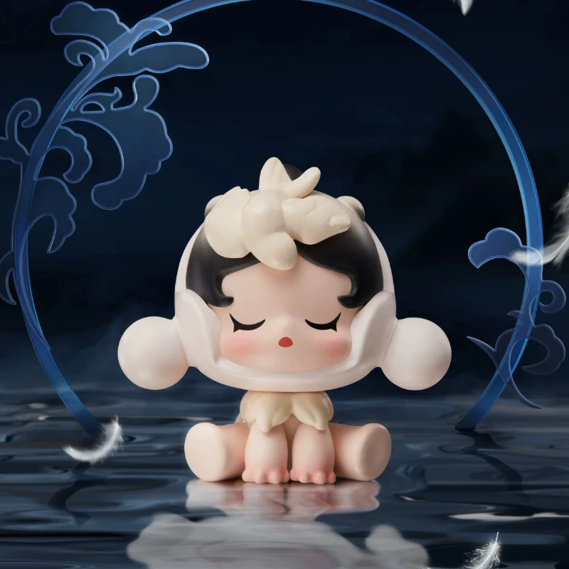 

Оригинальные мини-фигурки Popmart SKULLPANDA Pop Bean, лимитированная серия «Ханчжоу», в позе сидячей, модель SP, украшение, подарочная коробка-сюрприз