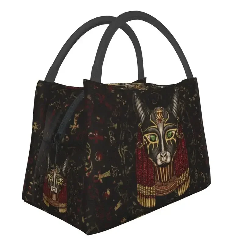 

Bastet Egyptian Goddess Insulated Lunch Bag for Work Office Ethnic Ancient Egypt Resuable Thermal Cooler Lunch Box Women