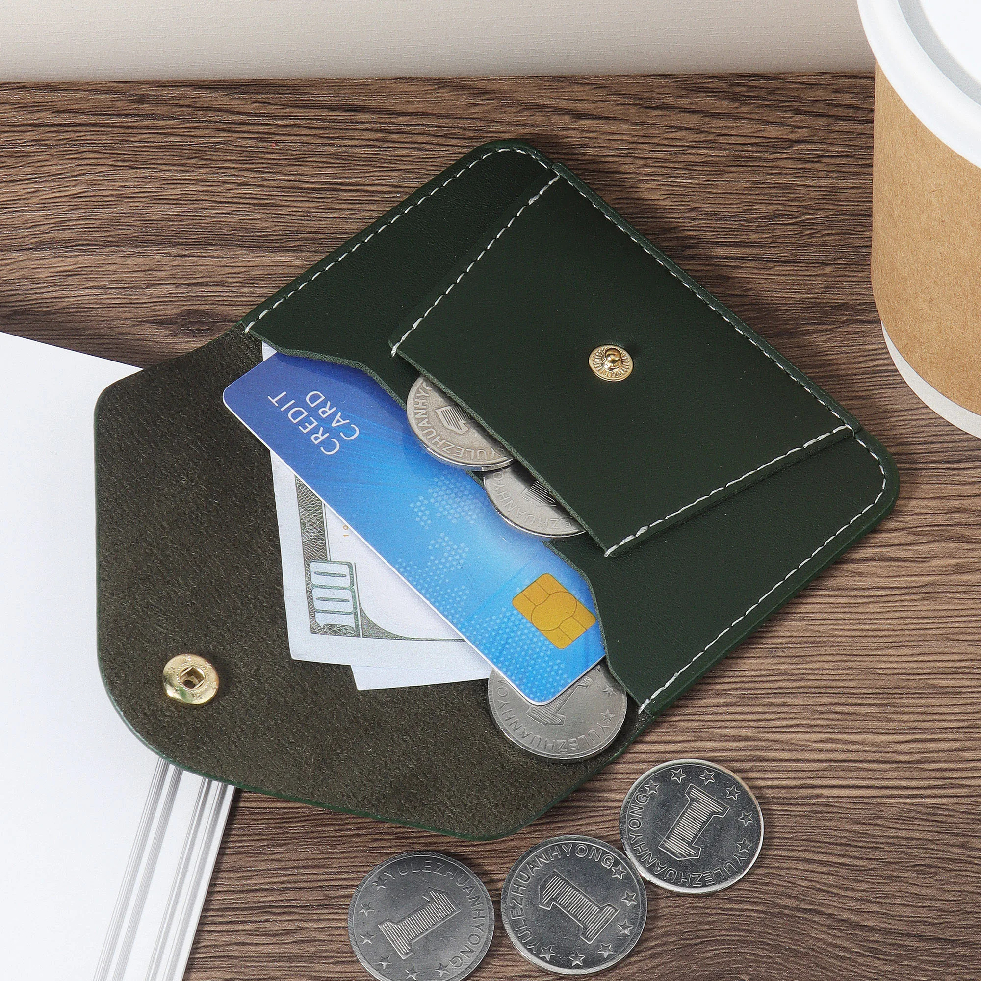 Fashionable card holder, lightweight and portable cash, ID card, credit card coin pocket wallet, fashionable coin wallet, high-q