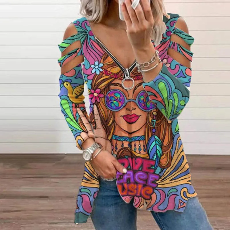 Y2k Clothes Oversized T-shirt Women Long Sleeve Print Tees 2022 Harajuku Fashion Vintage Gothic Top Female Large Size Clothing