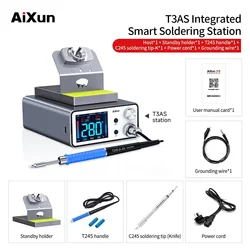 JCID AIXUN T3AS T3BS Smart Soldering Station with T245 T210 Soldering Handle Iron Tips Electric Welding Station SMD Repair Tool