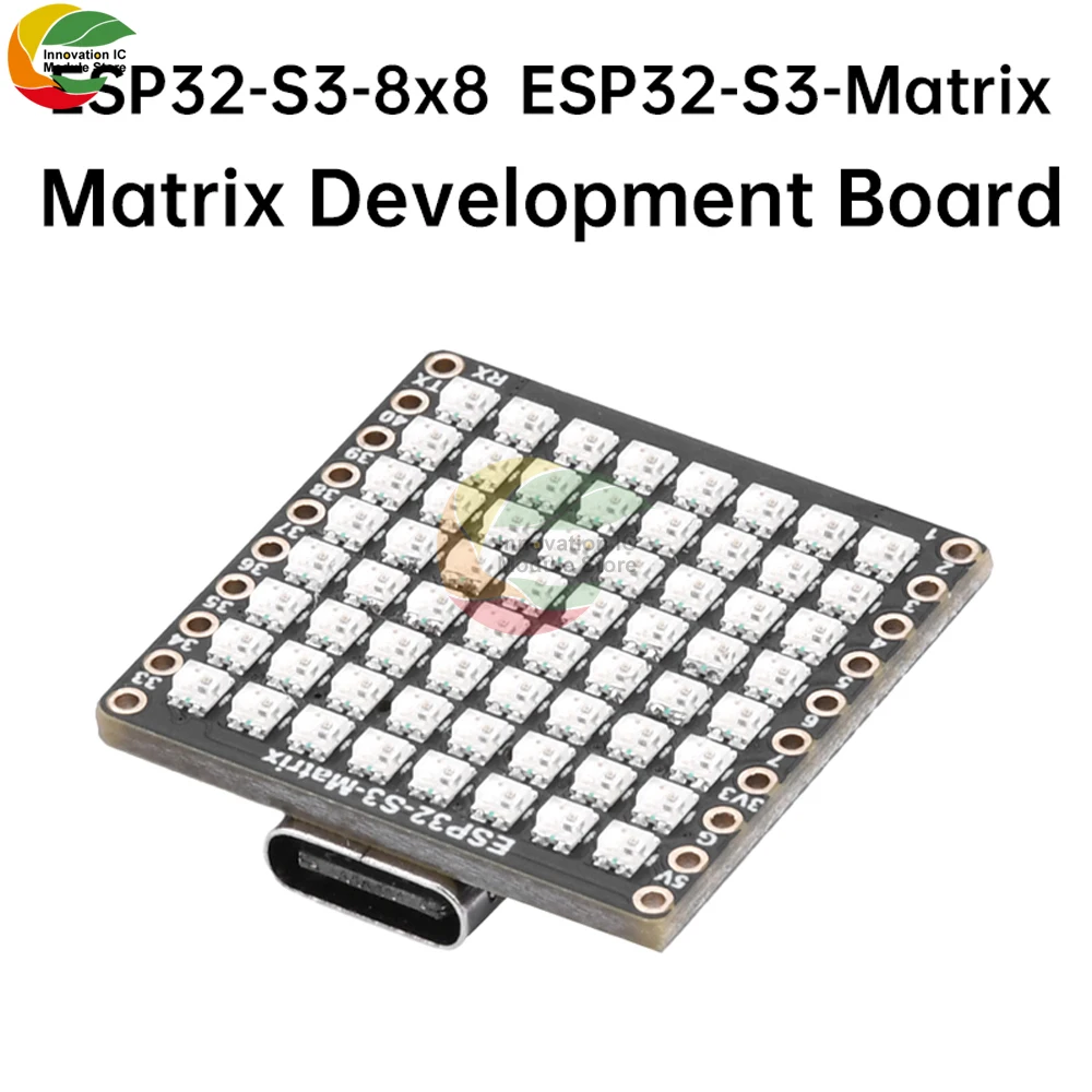 Imagem -04 - Matrix Mini Development Board Wifi bt Ble com Base em Esp32-s3 8x8 Rgb Led Esp32-s3