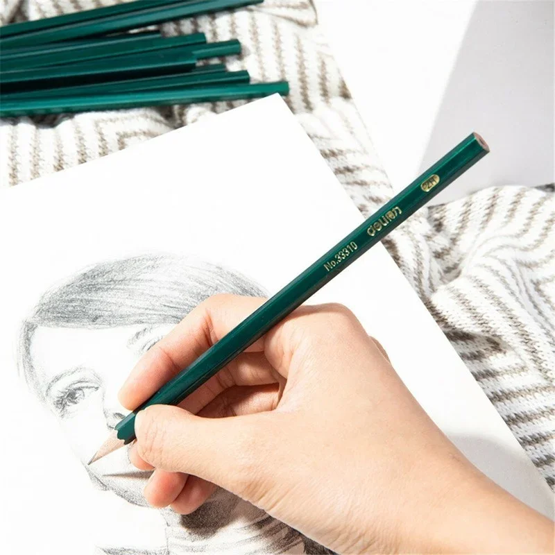 Lápices mecánicos 10 unids/set de madera HB 2H 2B lápiz de dibujo papelería escuela estudiantes suministros de arte