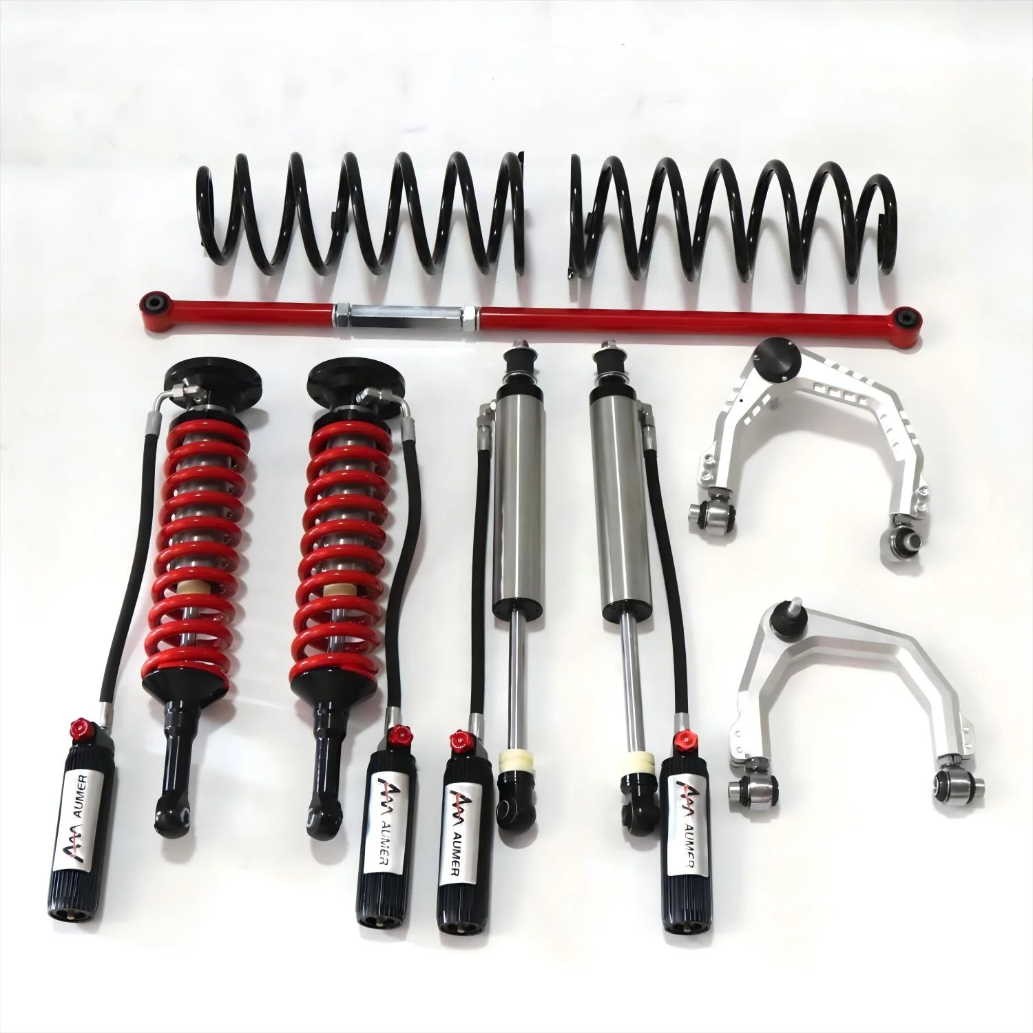 

Aumer 4x4 Off Road Compression Damping Force Adj. 2.5" Remote Reservoir Shock Absorber Lift Suspension Kit for Toyota Tundra