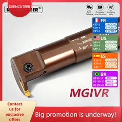 MGIVR2016 MGIVR2520 MGIVR3125 Internal Turning Toolsl Holder CNC Slotting Turning Tool Spring steel Boring Bar