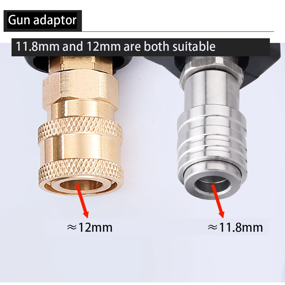 High Pressure Water Gun Nozzle Interface Stainless Steel Small Shower Blades Car Cleaning 1/4 Quick Connect Wash Garden Sprayer