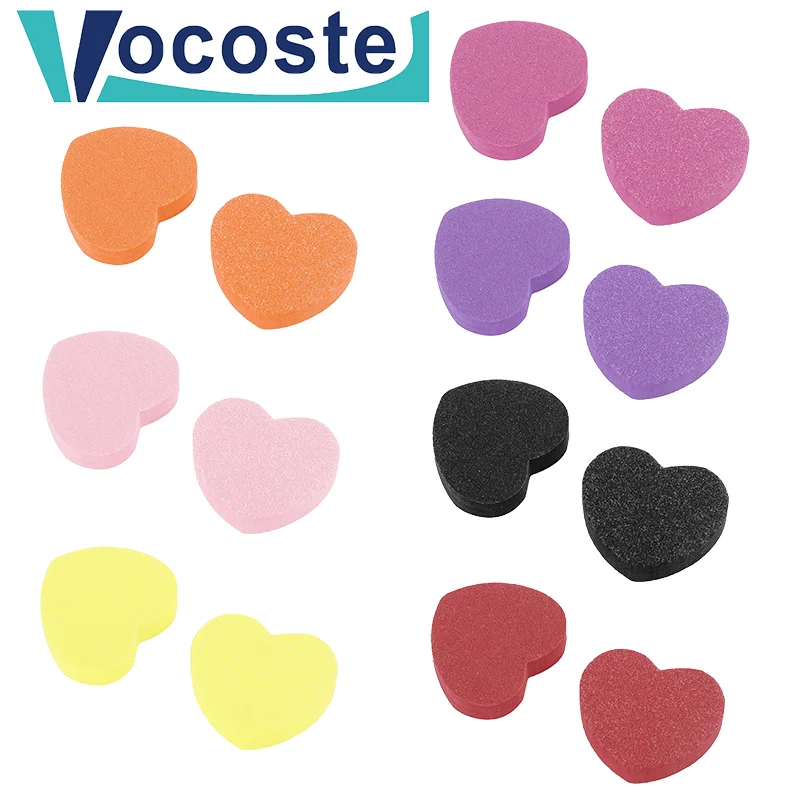 VOCOSTE Mini Block Love Shape Nail Buffers for DIY Stylish Shape Nail Files for Nail Art Polishing Nail Tools