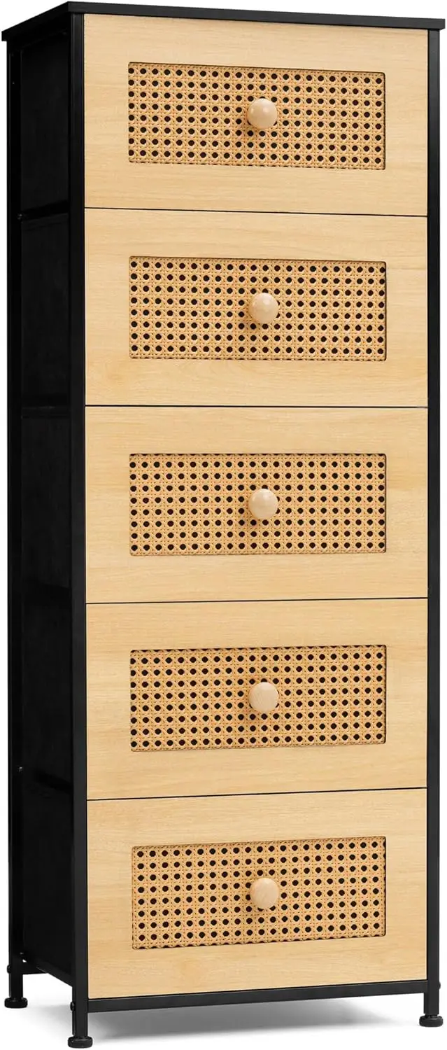 

Комод из ротанга Crestlive Products, высокая башня для хранения ткани, комоды