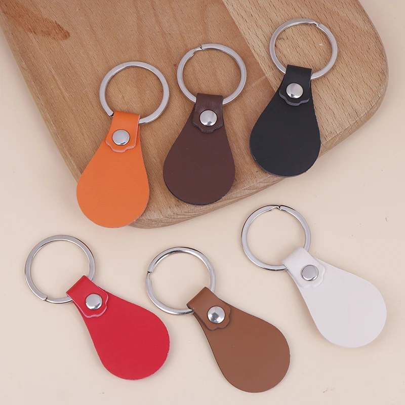 [SH97] PU Leather Key Fobs Blanks Leather Key Fob Kit DIY Craft Key Fobs Blanks With Rivets And Key Rings For Making Keychain