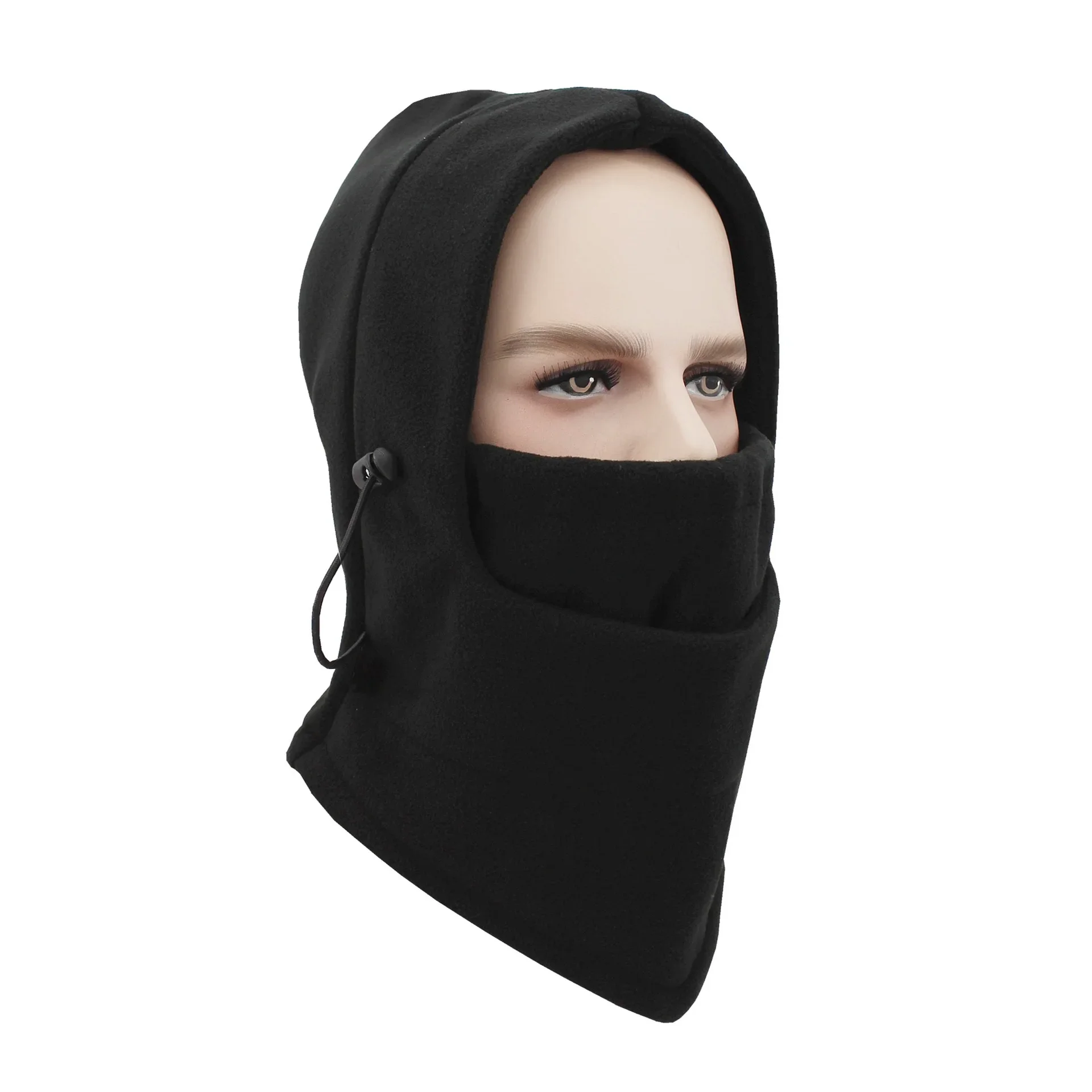 Versatile Solid Color Winter Hat Thick and Warm Mask Cycling Outdoor Windproof Balaclava Hat Adjusable Multiple Wearing Methods