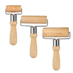 Rolling Pins With Handles Wooden Dough Roller For Baking Dough Pizza Cookies Washable Non Stick Rolling Pins For Home Restaurant