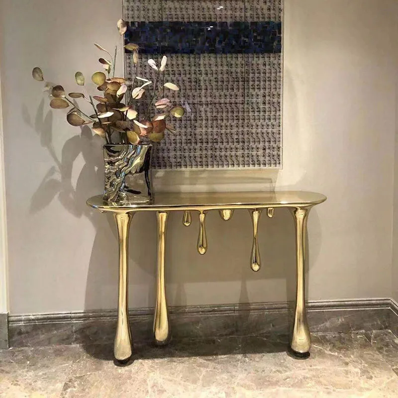 #Luxury Style Fiber Reinforce Plastic Customize Color Living Room Furniture Console Table for Home