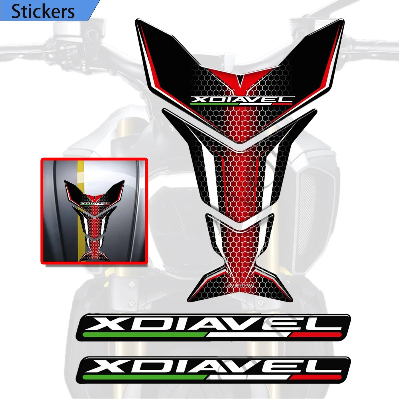 

2015-2021 Protection 3d Stickers Decals Gas Fuel Oil Kit Knee Tank Pad Fit Ducati Xdiavel S X Diavel