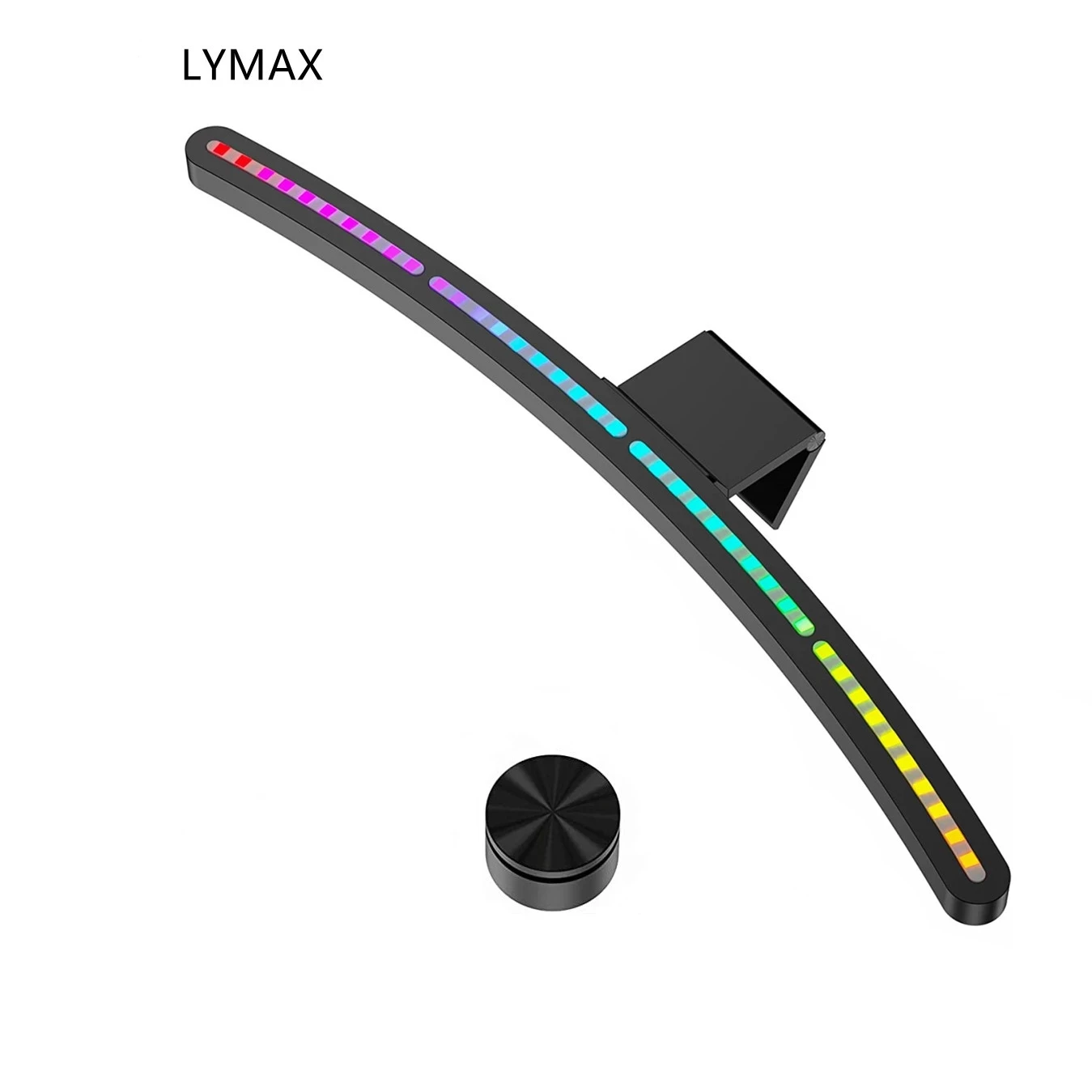 LYMAX RA97 Curved Monitor Light RGB Color Sound-Sensitive Music PC Hanging Game Dimming Eye-Care Wireless Remote Control