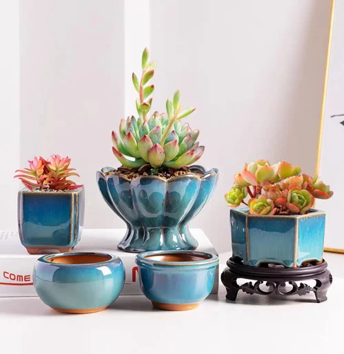 

Керамический цветочный горшок для суккулентов по специальной цене, глиняный цветочный горшок, ваза для домашнего декора, искусственные цветы, кактусы в горшках, мульчирующий материал