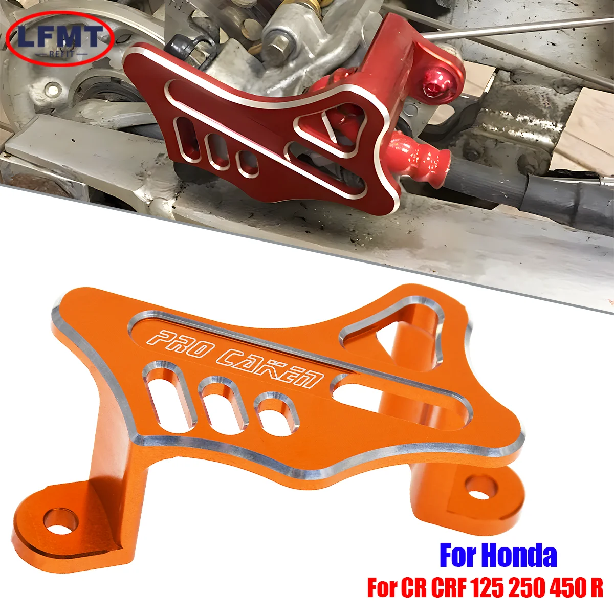 2002-2023 para motocicleta Honda 450X 250R 450R 450L CR 125R CR250R CRF 250X pinza de freno trasero cubierta protectora de disco de freno