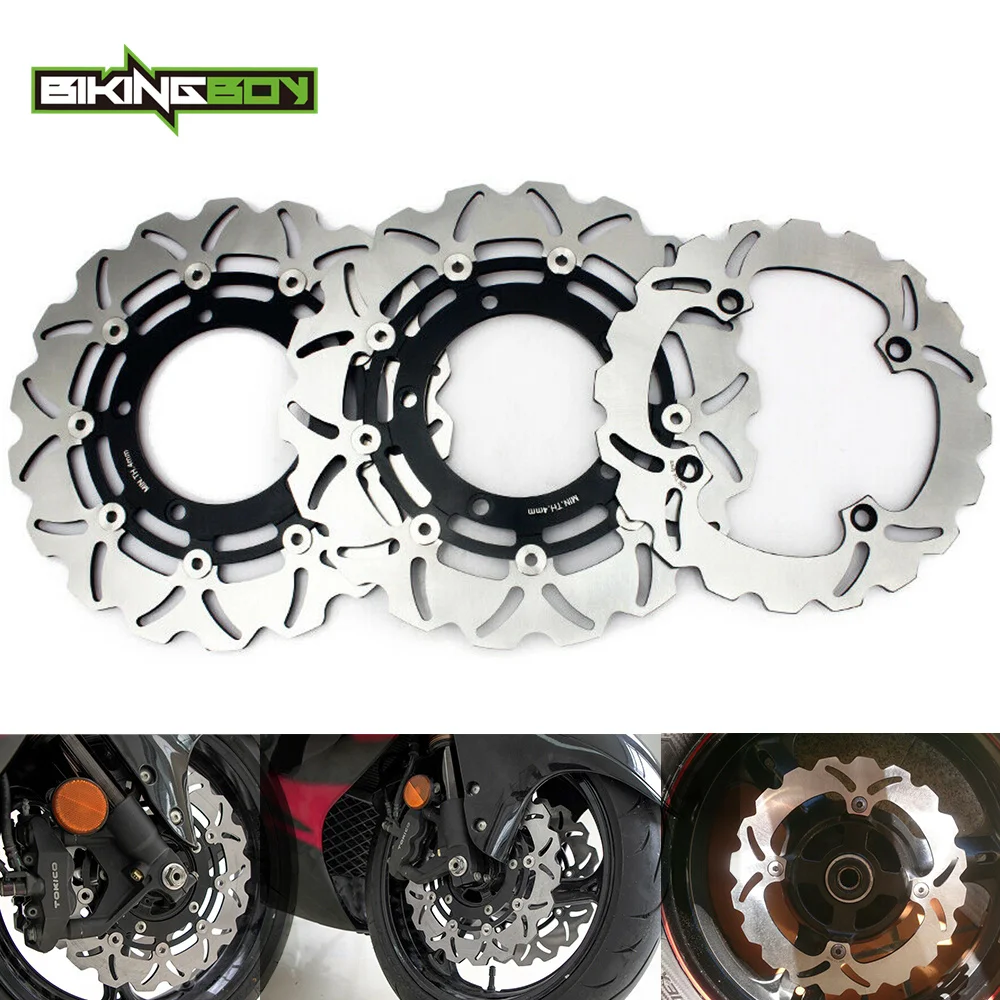 BIKINGBOY Front Rear Brake Discs Disks Rotors For V-Strom DL1000 14-19 XT 17 18 19 DL1050 / XT 20 21 22 DL650 06-22 XT 15-22 16