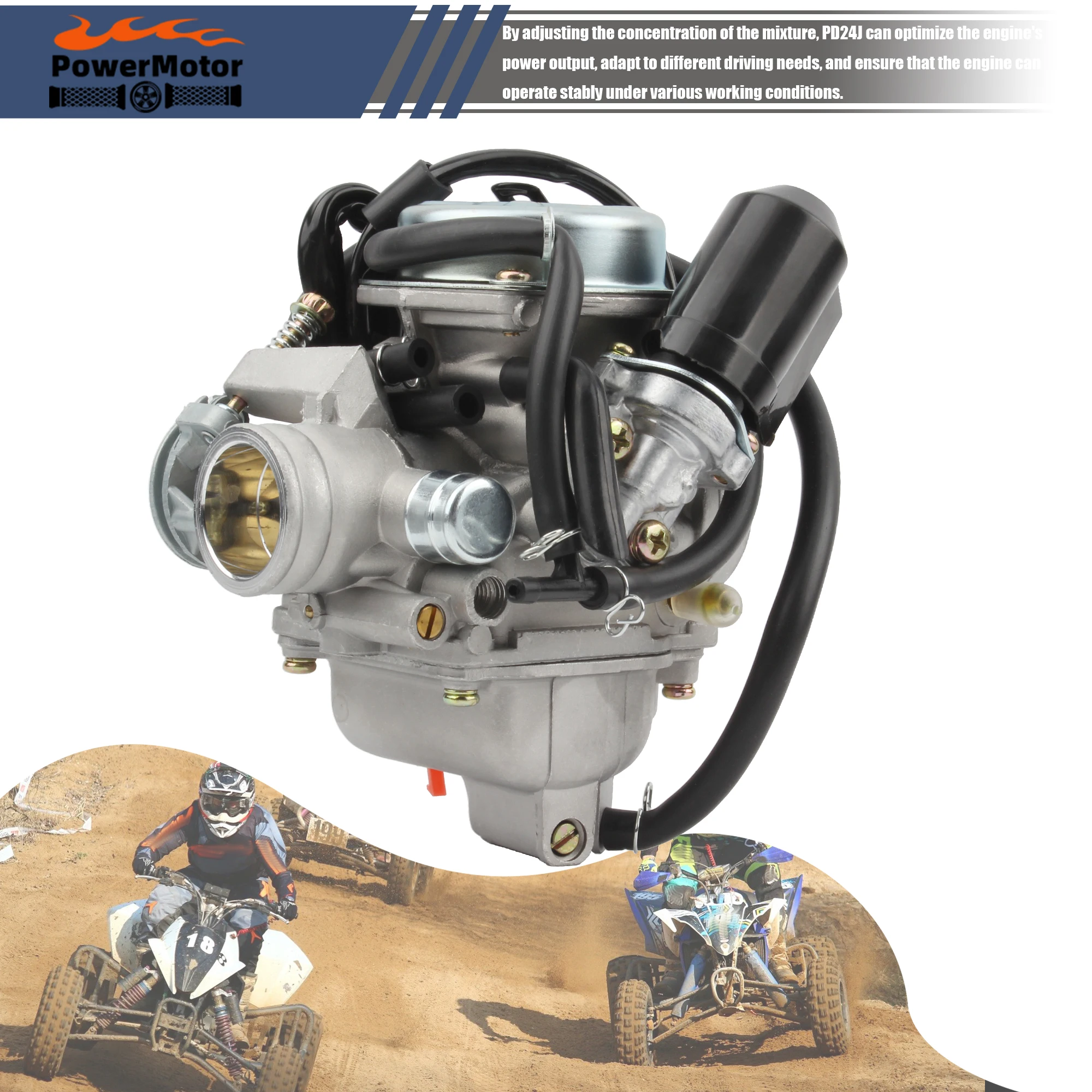 

PD24J ATV UTV Carburetor 24mm 125cc 150cc For Honda GY6 Motorcycle BAJAJ Go Kart Retrofit Replacement Enduro Accessories