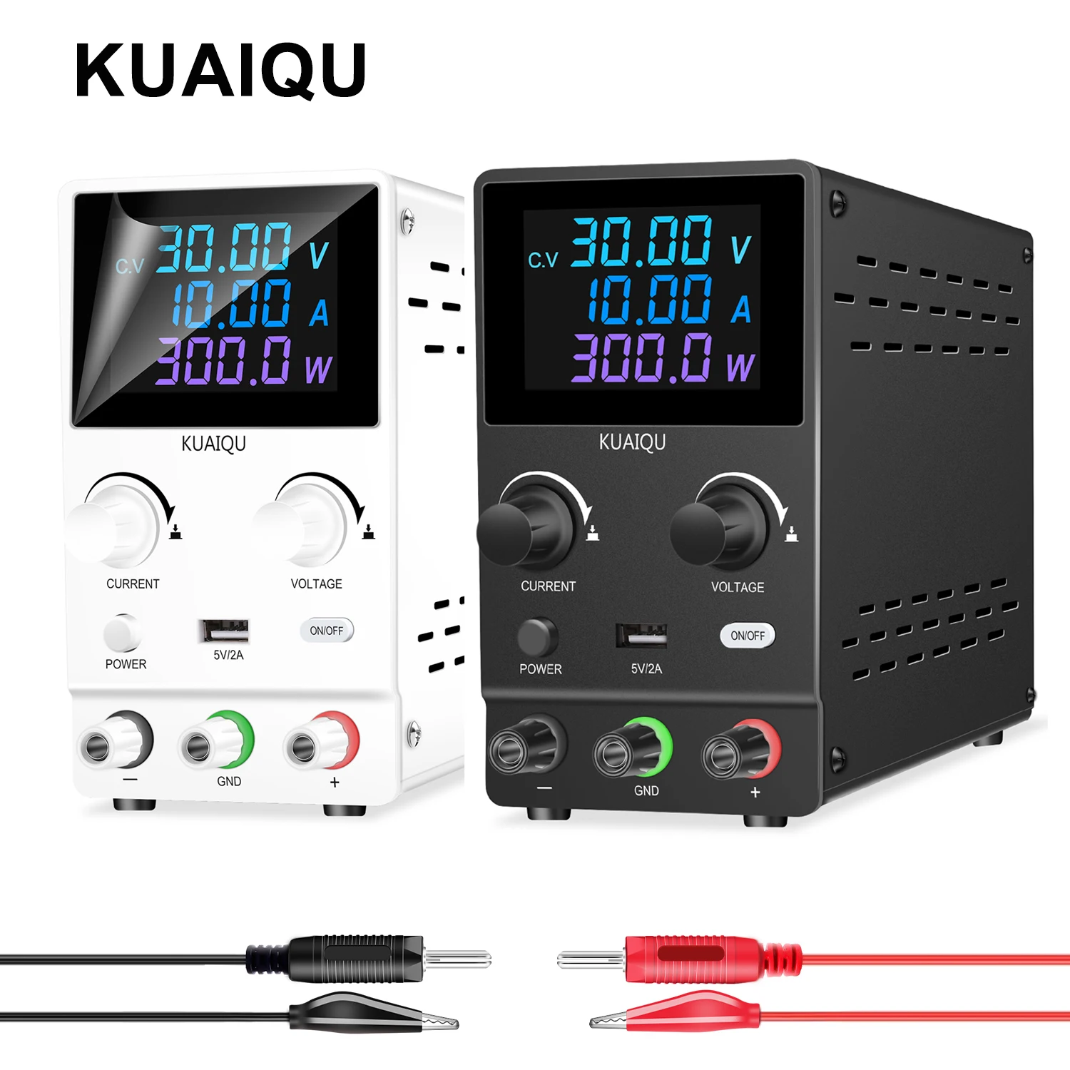 

Kuaiqu DC Switching Bench Power Source Voltage Regulator 30V 10A Adjustable Variable Laboratory Power Supply AC TO DC 120V 3A