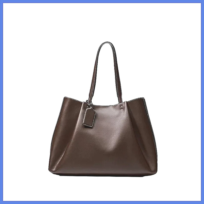 

Fashionable Solid Color Tote Bag for Women, Top Handle Simple Shoulder Bag, Luxury Design Clip Closure handbag women bag