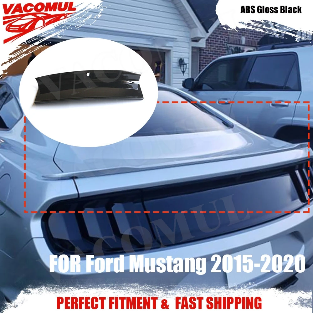 

VACOMUL Carbon Fiber Rear Lid Trunk Decklid Panel Cover For Ford Mustang 2015-2020 Trunk Boot Lid Panel ABS Gloss Rear Trunk