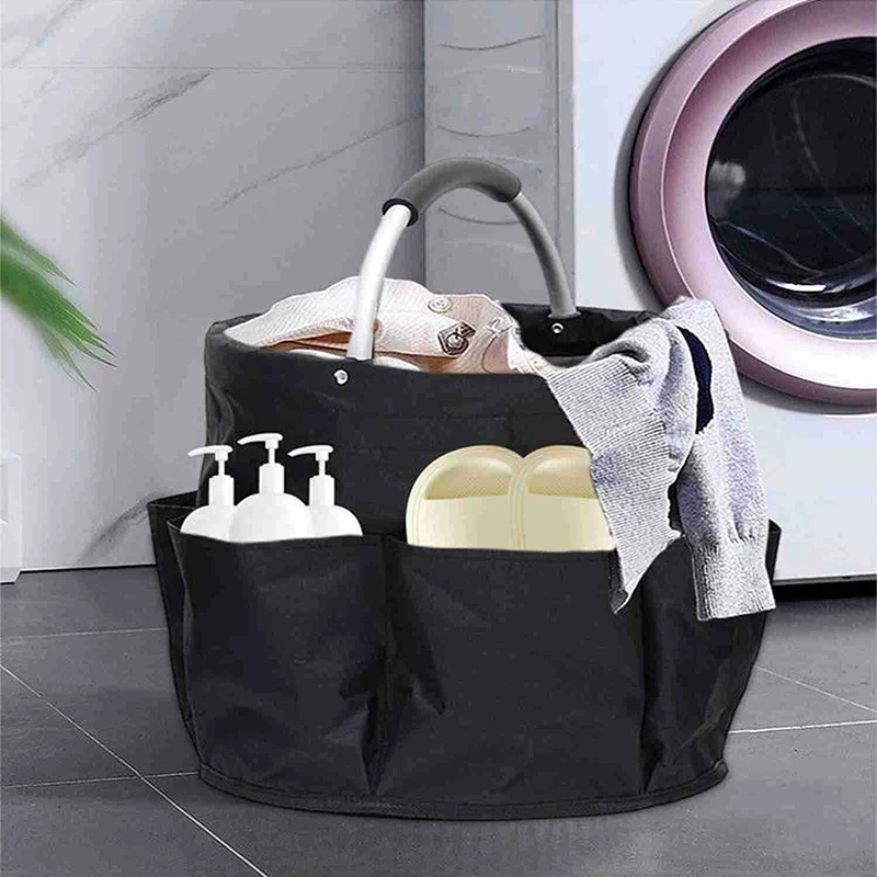 

Portable Foldable Toilet Washing Bag Outdoor Camping Picnic Basket Waterproof Protective Oxford Cloth Home Shopping Basket