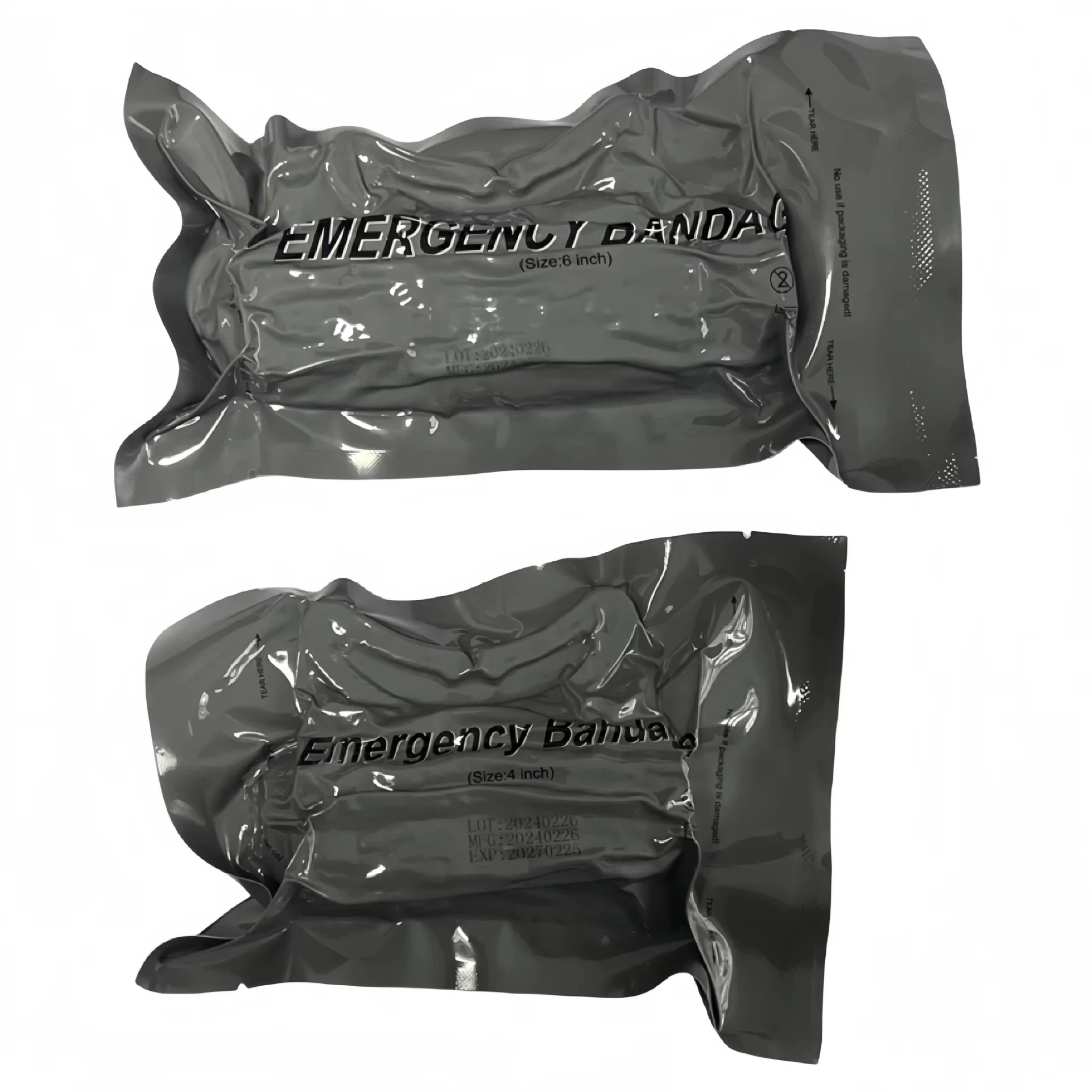 Emergency First Aid Kit Israeli Pressure Bandage 4''/6'' for Outdoor Camping Hiking - Wound Care Survival Safety Gear