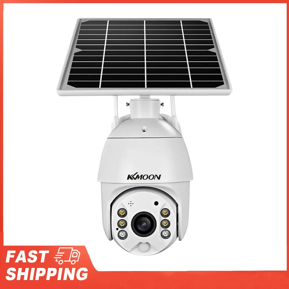 

4-мегапиксельная беспроводная камера безопасности с солнечной панелью, уличная водонепроницаемая камера наблюдения с полноцветной поддержкой ночного видения PIR человека
