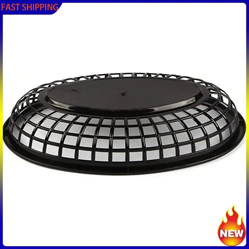 Hot Trend-72 Pcs Plastic Fast Food Baskets Oval Serving Platter Breakfast Dinner Plates French Fries Cake Bread Tray Restaurant