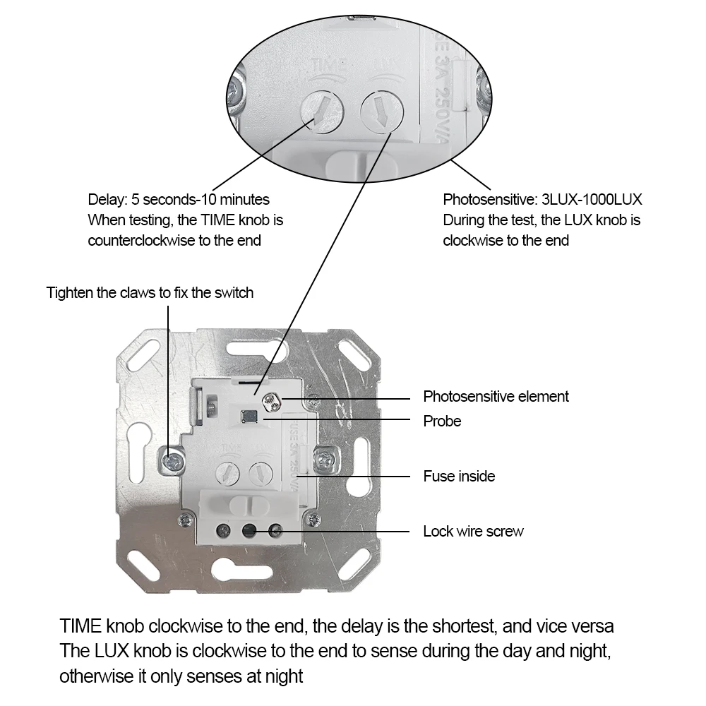 AC 110V-220V Inteligente PIR Motion Sensor Switch Segurança Light Control IR Infrared Movimento Indução Detector ON/OFF/PIR Switch