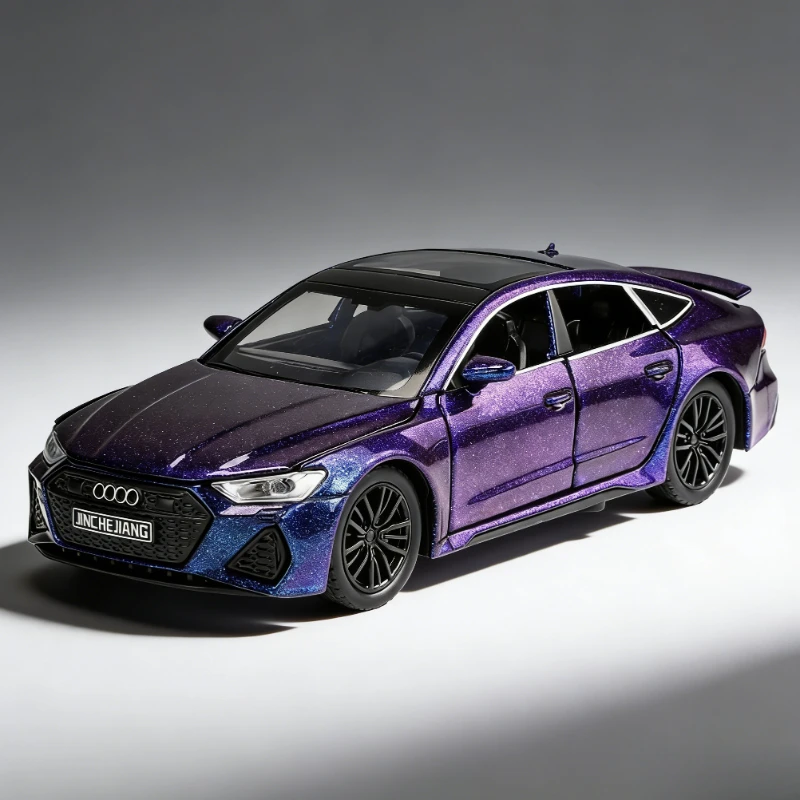 

1:32 Simulation RS7 sports car children's alloy car model sound and light pull back toy car ornament boy gift