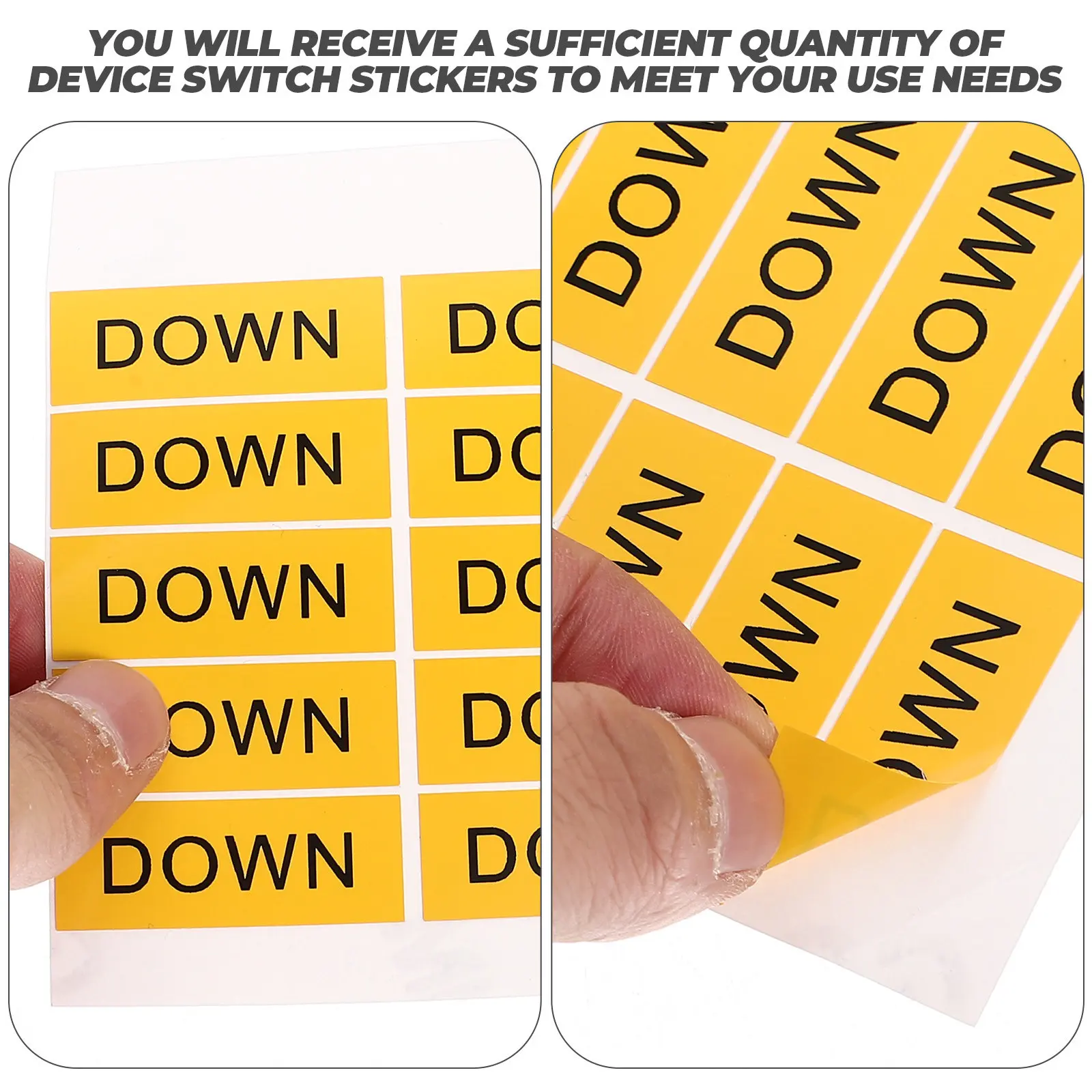 20Pcs Device Down Switch Warning Stickers PVC Material Machine Labels Home Office Factory Decoration Device Machine Stickers