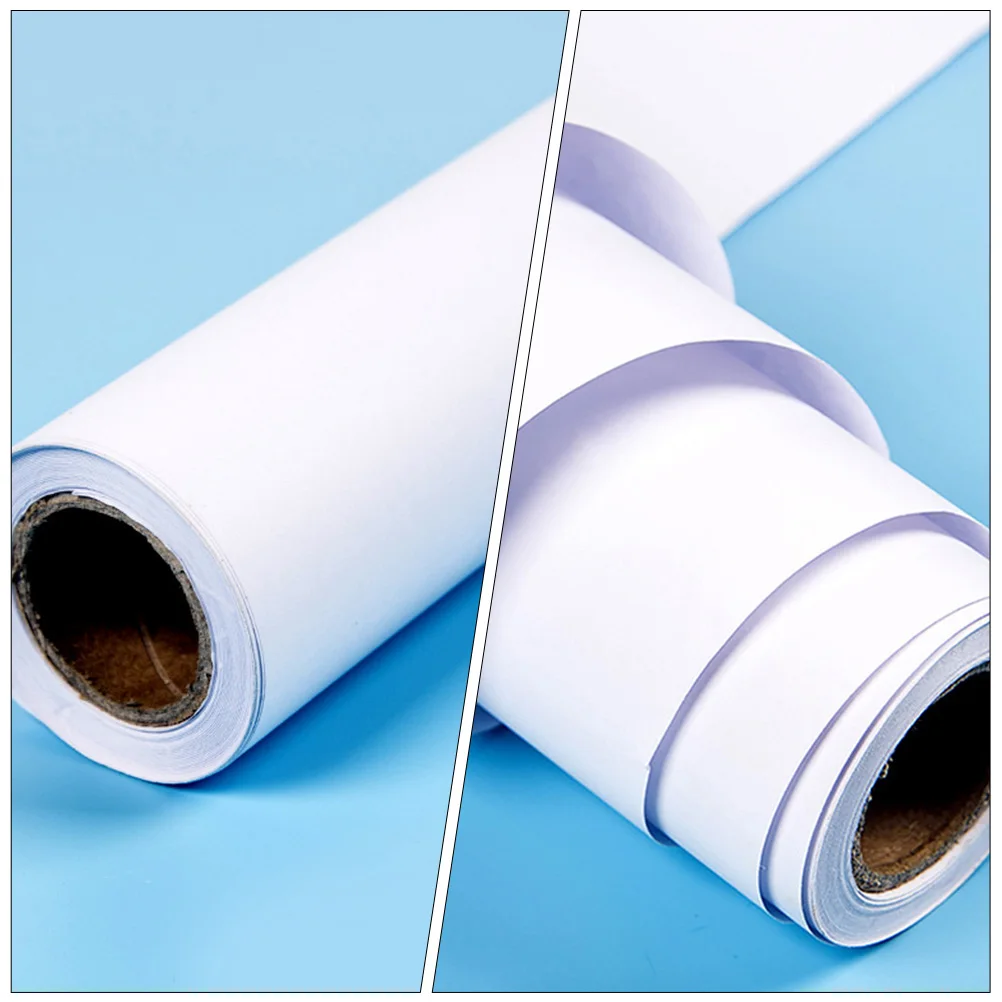 

2 Rolls 10M White Drawing Paper Roll For Kids Painting Graffiti Sketching Plain Smooth Thick Environmentally Friendly Art Craft