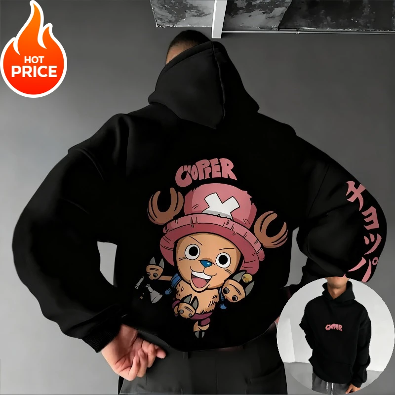 

Chopper Anime One Piece Harajuku 2026 New Streetwear Men Vintage Hoodie Winter Women Oversized Hooded Sweatshirt Long Sleeve Top