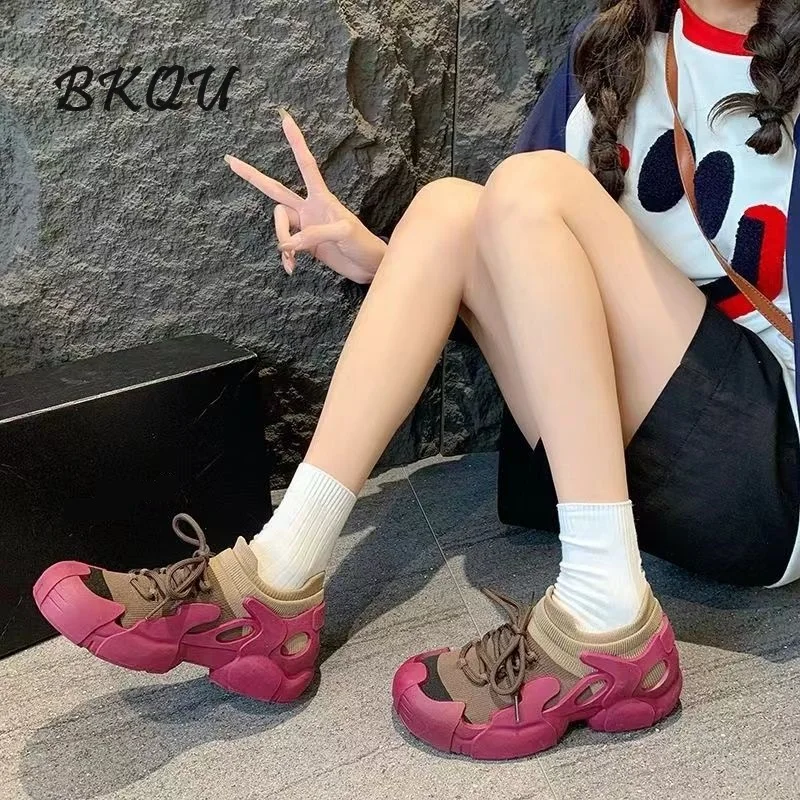 

BKQU New Dopamine Socks Shoe Women 2024 Spring and Autumn Soft Sole Anti-slip Shock Absorption Light Yoga Jump Rope Sports Shoes