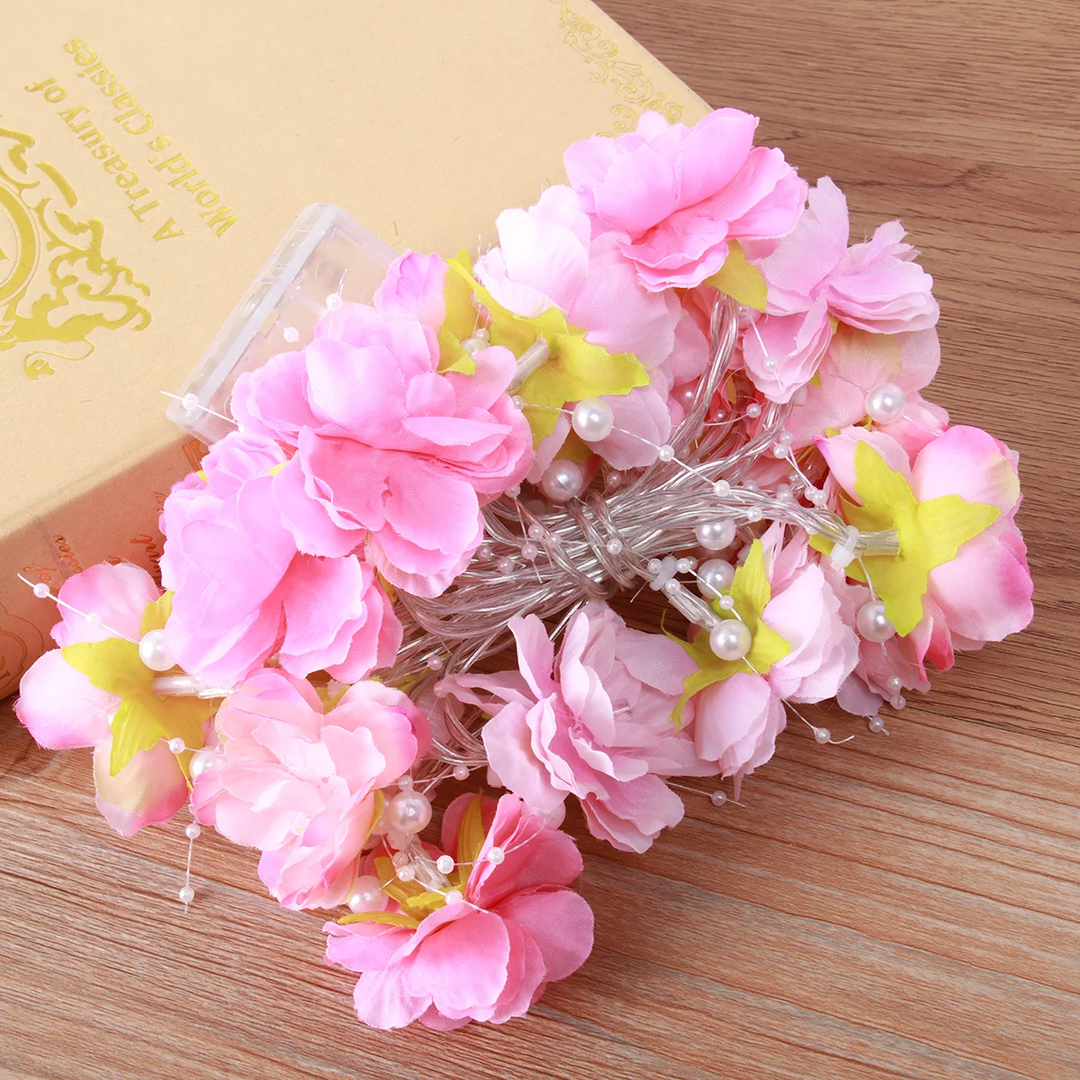 

20 LED Flower String Lights Operated Fairy Lights Pink Decorative Lighting for Christmas Wedding Birthday Party Home