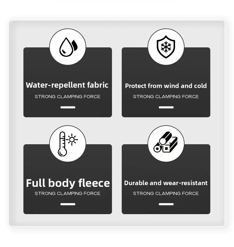 Wasserdichtes Herren-Arbeitskleidungsset mit warmem Faltenfutter für Herbst- und Winter-Outdoor-Radfahren, langlebiges Set für Herren-Winterset – Detail 3