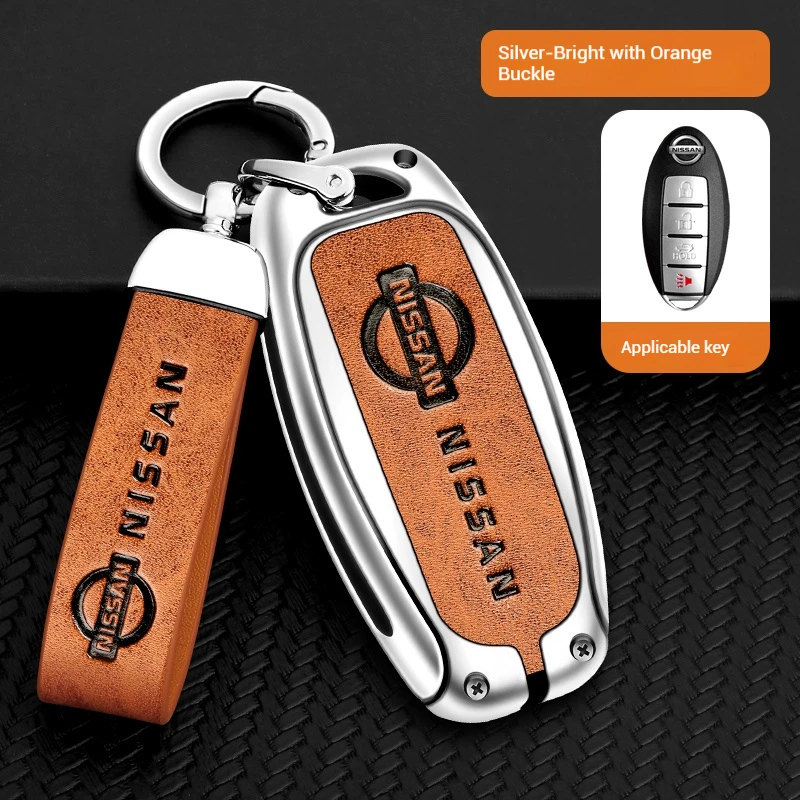 Funda para llave de coche de 4 botones para Nissan x-trail Qashqai Sentra Serena Tiida Teana Juke Leaf Micra Almera J11 J10 Versa Patrol
