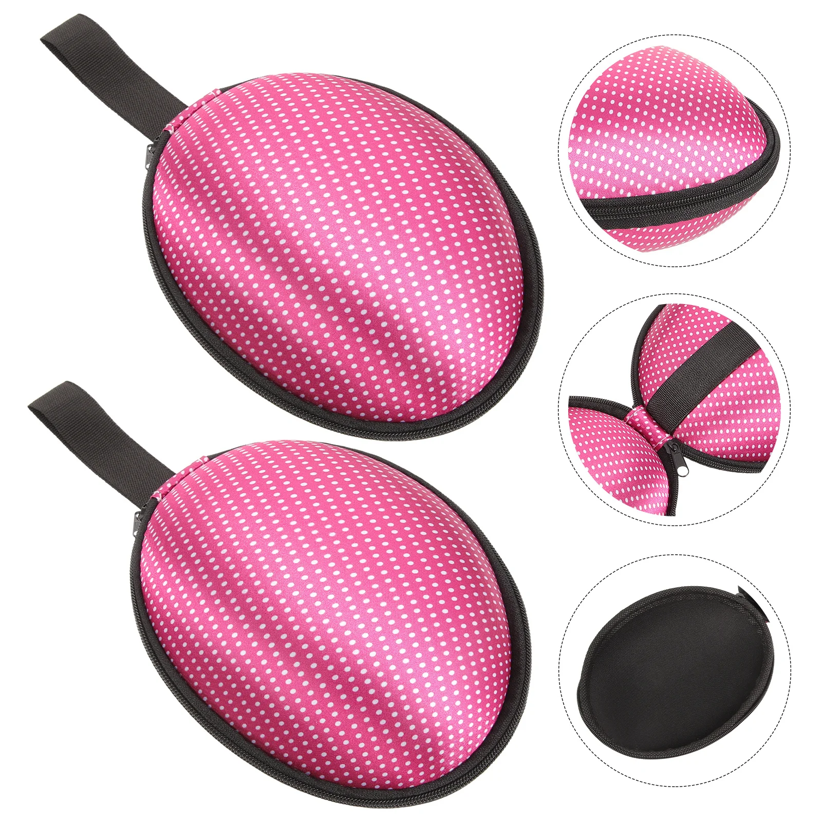 

2Pcs Bra Bag Compact Travel Organizer Durable Nylon Portable Bra Case Zipper Lingerie Storage Pouch Underwear Carrier