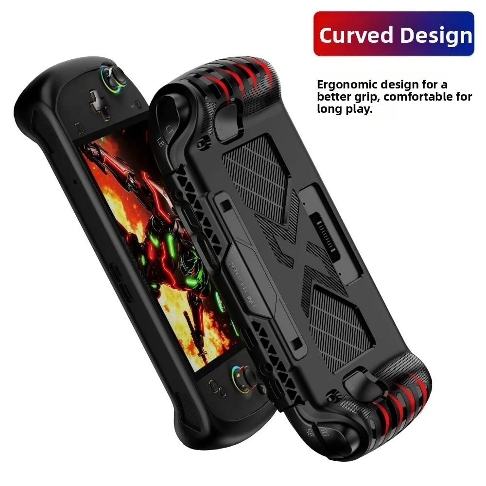 TPU Handheld Game Console Case Shockproof Soft Protective Cover Ergonomic Anti Slip Host Shell for OneXPlayer FLY Apex
