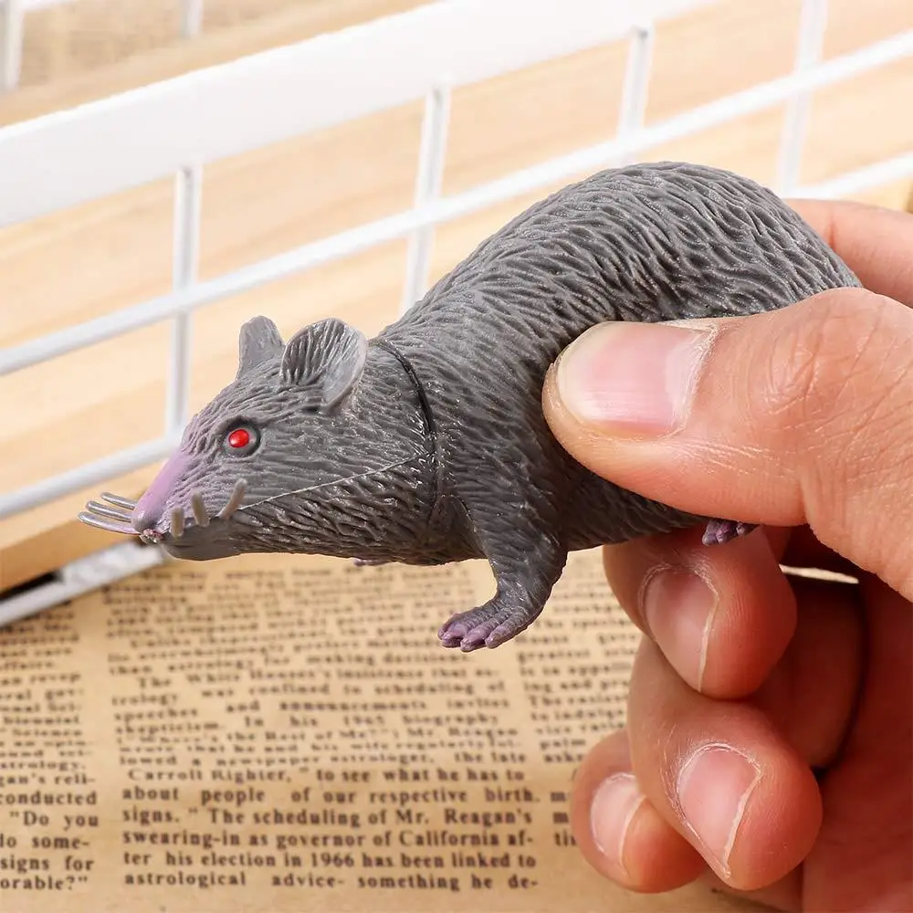 Fake Small Rat Lifelike Mouse Model Prop Scary Trick Prank Toy Horror Halloween Party Decor Practical Jokes Novelty Funny Toys