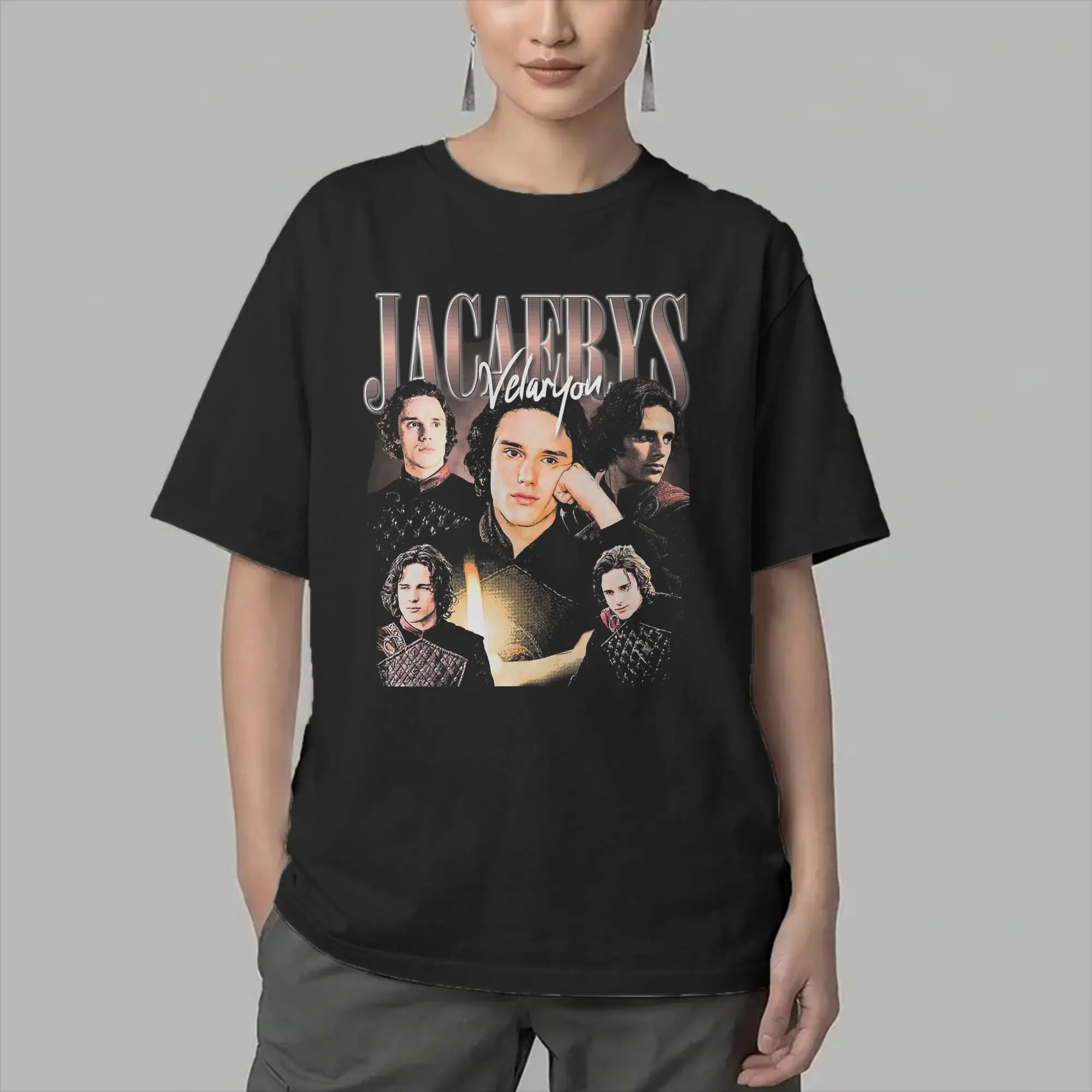 H-House of the D-Dragon Jacaerys Velaryon Men T Shirt  Unique Tee Shirt Short Sleeve Crewneck T-Shirt Cotton Gift Idea Clothing