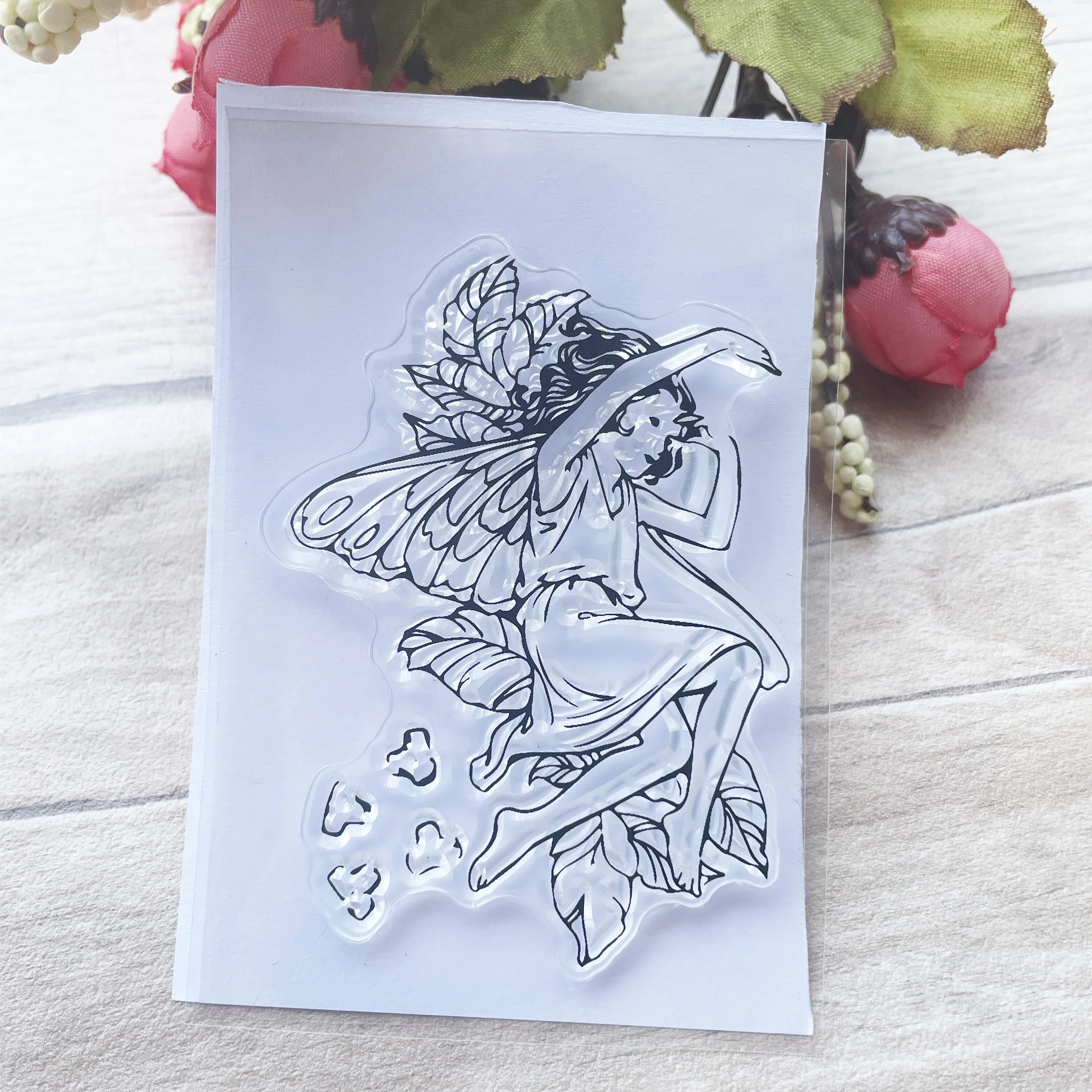 Butterfly Rubber Sheet - 9*6cm Fairy Butterfly Clear Stamps Transparenter