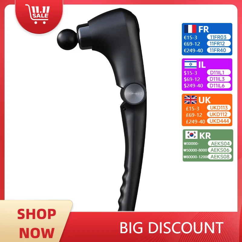 

[Folding Hot & Cold Fascia Gun] Heating Handheld Muscle Massager, Deep Tissue Massage Gun for Men & Women, Portable Massager