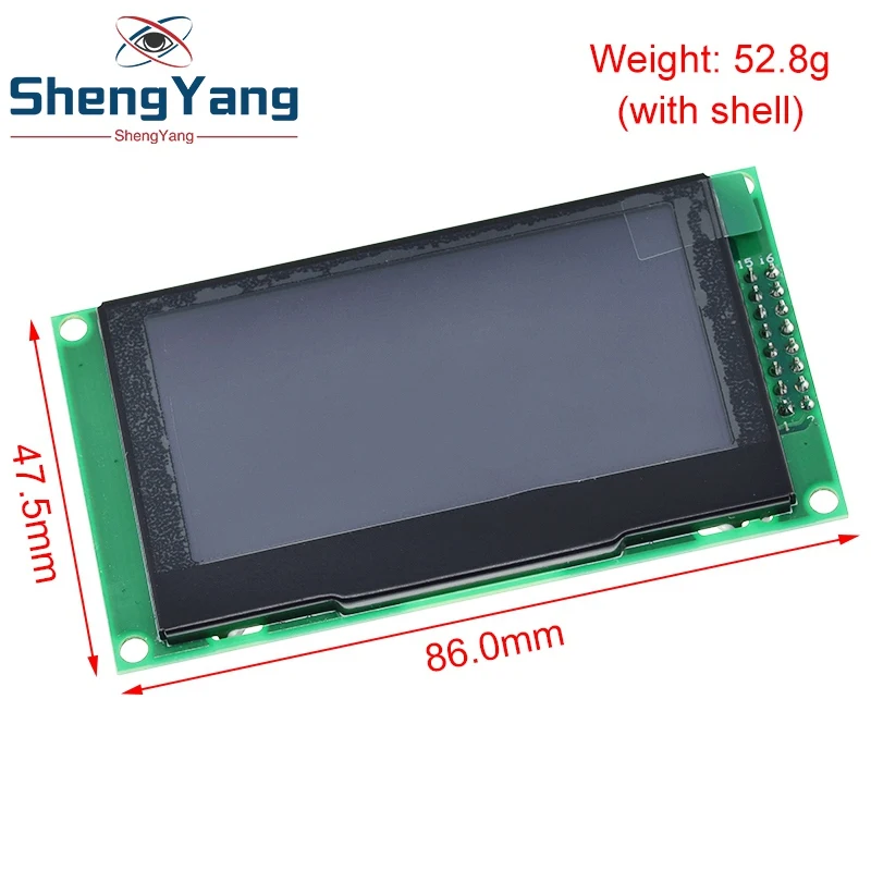 TZT 2.7 Inch OLED Display Module Resolution 128*64P SSD1322 16Pin SPI PM Material SPI 16 Levels Of Gray For Arduino