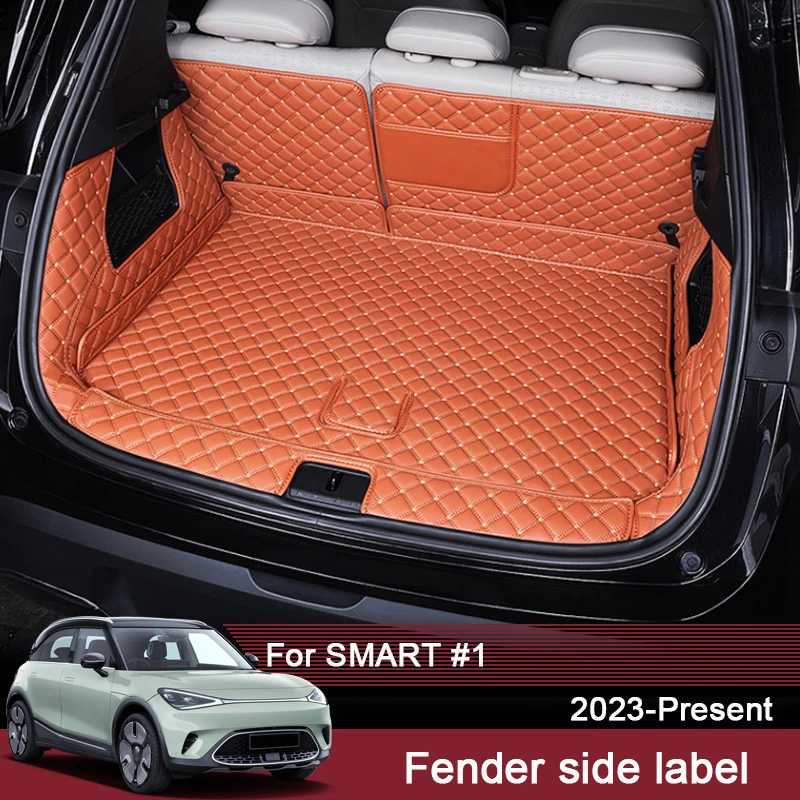 Car Styling Custom Rear Trunk Mat For SMART #1 2023-2025 Leather Waterproof Auto Cargo Liner Pad Internal Accessories