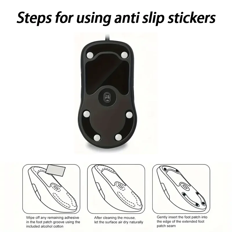 

20 шт. нескользящий клейкий коврик для ног для мыши, универсальные наклейки для ног для улучшения производительности для проводной и беспроводной игровой мыши